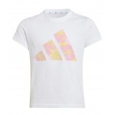 ADIDAS JG FLWR T  JI6220 ΠΑΙΔΙΚΗ ΒΑΜΒΑΚΕΡΗ ΜΠΛΟΥΖΑ T.Shirt ΚΟΡΙΤΣΙ ΛΕΥΚΗ
